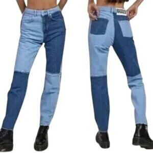 The Ragged Priest Quarter Panel Equilibrium Mom Jeans
